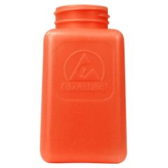Menda 35491 durAstatic® Dissipative HDPE Square Bottle, Orange, 6 oz.