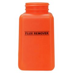 Menda 35593 durAstatic® Dissipative HDPE Square Bottle, Orange with "Flux Remover" Print, 6 oz.