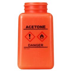 Menda 35734 HDPE DurAstatic™ Dissipative "Acetone" HCS Printed Bottle, Orange, 6 oz.