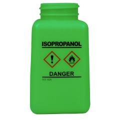 Menda 35737 HDPE DurAstatic™ Dissipative "Isopropanol" HCS Printed Bottle, Green, 6 oz.