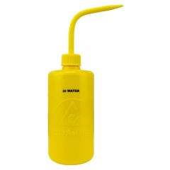 Menda 35794 LDPE durAstatic® Dissipative "DI Water" Printed Wash Bottle, Yellow, 16oz.