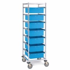Metro APT1C-5M Adjustable Single Bay Kitting Carts with Resilient Casters, 26"x20"x68"