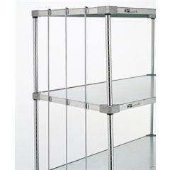 Metro R52FC Chrome Rods for Solid Shelves, Includes 4 Tabs, 52"