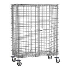 Metro SEC55S-HD Stainless Steel Security Cart, Heavy Duty, Fits 24" x 48" Shelves