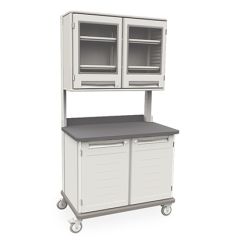 Metro SXRMWD36EOH3 Starsys Double-Width Mobile WorkCenter with Epoxy Resin Top, 28.6" x 43.4" x 36.5"