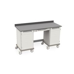 Metro SXRMWSK39EBS3 Starsys Single Kneewell Mobile WorkCenter with Epoxy Resin Top, 28.6" x 73" x 39.5"