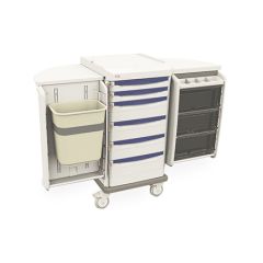 Metro SXRS43CM6 Starsys Tall Mobile Cart with Drawers & Lock, 25" x 34.75" x 44.75"