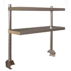 Metro TableWorx™ Riser with (2) Rear Cantilevered Type 304 Solid Stainless Steel Shelves
