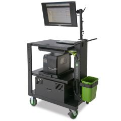 Newcastle PC Series Heavy-Duty Computer Cart for 100AH Power Package, 26" x 30"  x 43"