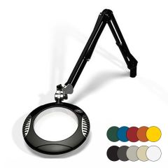 OC White 62300-4 Green-Lite® LED Magnifier with 7.5" Round, 4 Diopter Lens & Screw Base