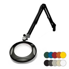 OC White 62400-5 Green-Lite® LED Magnifier with 7.5" Round, 5 Diopter Lens & Edge Clamp
