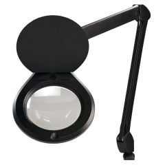 OC White ALRO6-45 Accu-Lite® LED Magnifier with 6" Round, 3.5 Diopter Lens & Edge Clamp
