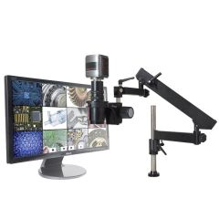 OC White TKMACZ-FA MacroZoom HD Video Inspection System with Articulating Arm, 22" LCD Monitor & Ring Light