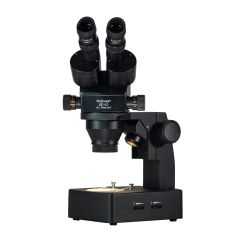 OC White Prolite™ Stereo Zoom Microscope with Track Stand & Integrated Light