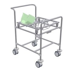 Palbam Class 6-PCC Wafer Cassette Transport Cart with 6 Nests for 200mm Wafers, 30" x 55" x 43.5"