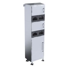 Palbam FFCS-0540-SST Stainless Steel Gowning Room Feeder Cabinet with 4 Slots, 16" x 20" x 79"