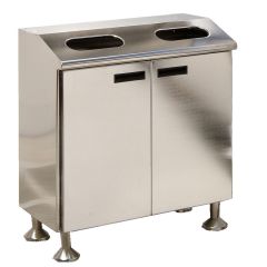 Palbam GDC-8040 Stainless Steel Cleanroom Disposal Cabinet, 17" x 32" x 36"