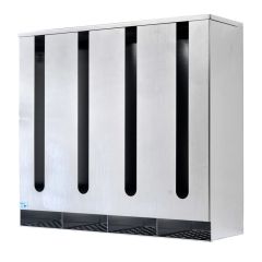Palbam GDS-6860 Stainless Steel Sterile Glove Dispenser with 4 Slots, 8" x 27" x 24"