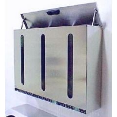 Palbam GDS-8760 Stainless Steel Sterile Glove Dispenser with 3 Slots, 7" x 34.5" x 24"