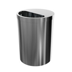 Palbam GW0501 Free Standing Stainless Steel Cleanroom Waste Receptacle with Casters, 20" x 20" x 28"
