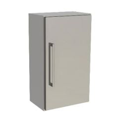 Palbam Q4620 Wall Mounted Stainless Steel Cleanroom Cabinet with 1 Door & 3 Shelves, 12" x 18" x 32"
