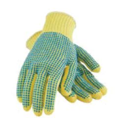 PIP 08-K350PDD/S Heavy Weight 7 Gauge Kevlar Cut-Resistant Gloves with PVC Grips, Small