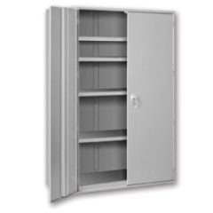 Pucel HDSC-4872-19-4 Heavy Duty Storage Cabinet w/ 1 Fixed 3 Adj. Shelves, 48" x 72" x 19"