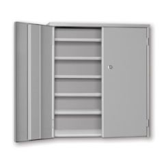 Pucel WBC-2630-6 Wall or Bench Storage Cabinet w/ 6 Shelves, 26.5" x 9" x 30" 