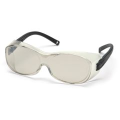 Pyramex S3580SJ OTS Over Perscription Safety Glasses, Black Frame & Indoor/Outdoor Mirror Lens