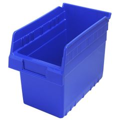 Quantum QSB802 Store-Max Shelf Bins, Blue, 6.62" x 11.63" x 8"