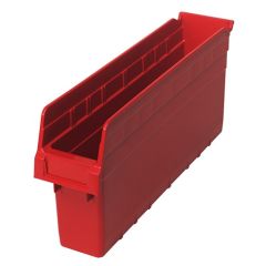 Quantum QSB803 Store-Max Shelf Bins, Red, 4.38" x 17.88" x 8"