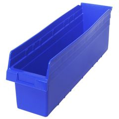 Quantum QSB806 Store-Max Shelf Bins, Blue, 6.62" x 23.63" x 8"