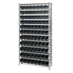 Wire Shelving System with 12 Shelves, 24" x 36" x 74"