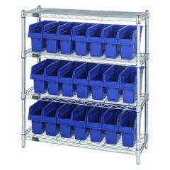 Wire Shelving System, 12" x 36" x 39"