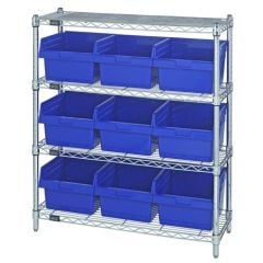 Wire Shelving System, 12" x 36" x 39"