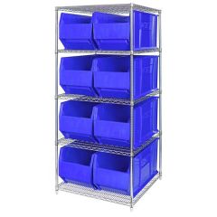 Wire Shelving System with 5 Shelves, 36" x 36" x 86"