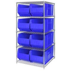 Wire Shelving System with 5 Shelves, 36" x 48" x 86"