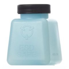 R&R Lotion SQB-4-ESD Square Storage Bottle with Lid, Blue, 4 oz.