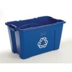 Rubbermaid 5718-73 Stackable Recycling Box, 18 Gallon, 26" x 16" x 14.75"