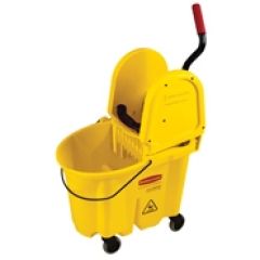 Rubbermaid 7577-88 WaveBrake® Mop Bucket and Down-Press Wringer System, 20" x 16" x 36.5"