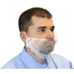 Safety Zone DBRD-1000 Disposable Polypropylene Beard Cover, White