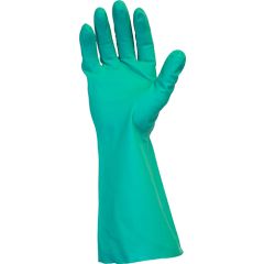 Safety Zone GNGF Flock Lined 15 Mil Nitrile Gloves, Green