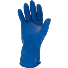 Safety Zone GRCL Premium Unlined Chlorinated 18 Mil Latex Canner Gloves, Blue