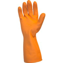 Safety Zone GRFO Flock Lined 28 Mil Neoprene/Latex Blend Gloves, Orange