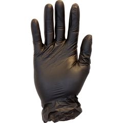 Safety Zone GVP9 Premium Powder-Free Disposable 5 Mil Vinyl Gloves, Black