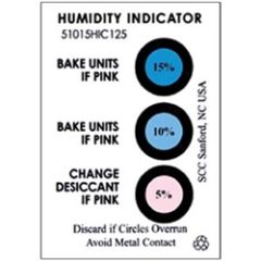 SCS MIL Standard 3-Spot Humidity Indicator Card, 5% 10% 15% RH, Can of 125