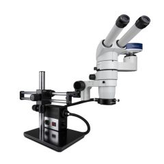 Scienscope CMO-PK10-AN E-Series 20° Fixed Trinocular Microscope with Dual Boom Stand