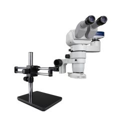 Scienscope CMO-PK10-E1-E E-Series 0-45° Tilting Trinocular Microscope with Dual Boom Stand