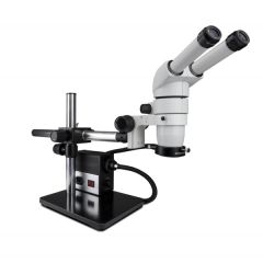 Scienscope CMO-PK5S-AN E-Series 20° Fixed Binocular Microscope with Boom Stand & Annular Ring Light