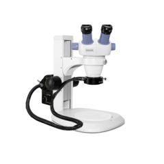Scienscope ELZ-Series Binocular Microscope with Track Stand & Annular Ring Light